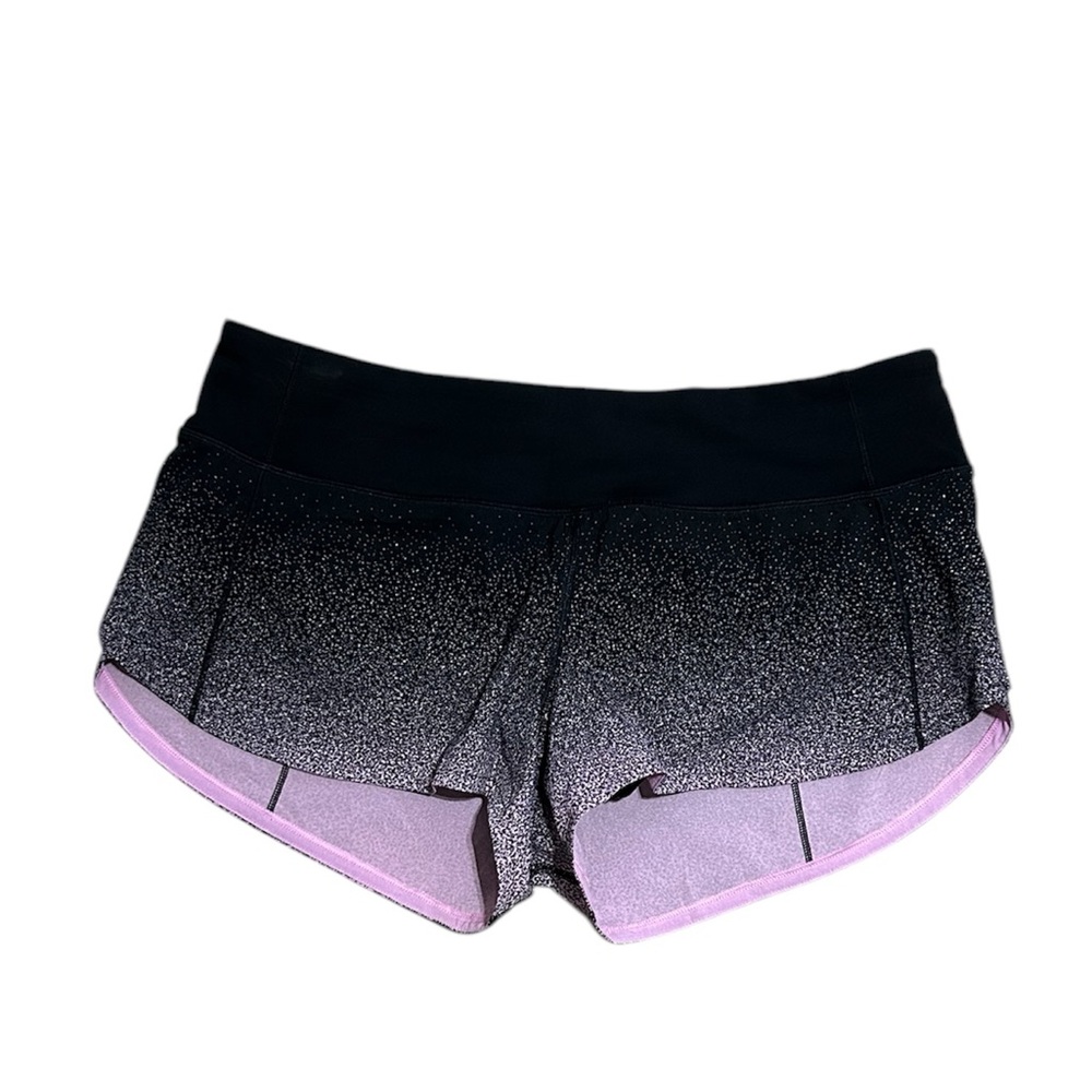 Lululemon Speed Up Short *2.5" Ombre Speckle Stop Print Speed Short Pink / Black - Picture 4 of 5